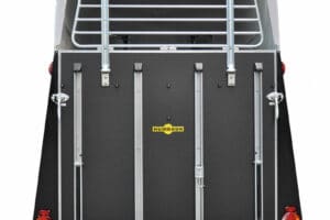 Fohlengitter für Humbaur Pferdeanhänger Single montiert