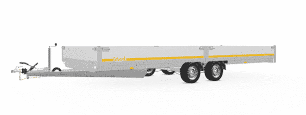 Eduard 6 m x 2,20 m, 30 cm Bordwände, Allzweckanhänger, Doppelachser, gebremst 3500 kg, Rampen, Stützfüße• – Bild 5