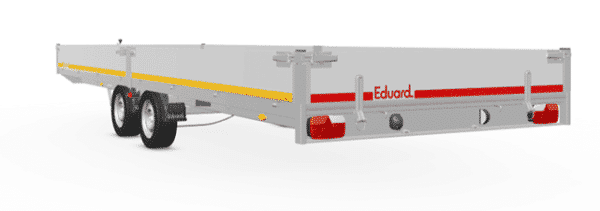 Eduard 6 m x 2,20 m, 30 cm Bordwände, Allzweckanhänger, Doppelachser, gebremst 3500 kg, Rampen, Stützfüße• – Bild 7