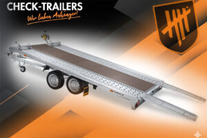 MTK 354722 Fahrzeugtransporter, Humbaur, Tandem kippbar, Rampen und Winde•