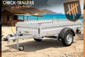 HA 132513 Allrounder RSD 1-Achser, gebremst, 1300kg/1011kg Nutzlast, 251x131x40 cm Tieflader•
