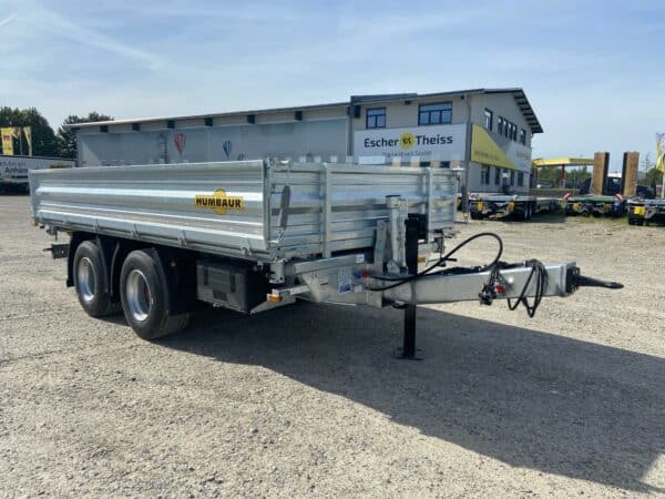 Schwerlast-Kipper von Humbaur, Dreiseitenkipper, Baustoffpritsche, Baustoff-Anhänger, Baumaterial-Anhänger, Doppelachser, Tandem-Schwerlast-Anhänger, • – Bild 4