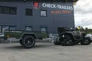TPV EB3 Offroad|  1300 kg Gesamtgewicht,schwarz oder bronzegrün, gebremst, Anhänger für Quads, Offroad-Fahrzeuge, nur mit Alufelgen erhältlich