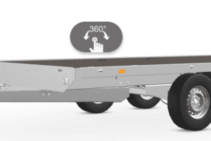 Eduard 400 x 200 cm 2700 kg zavorna - ploščad, ravna, rampe, kabelski vitel, podporne noge brez stranskih sten•