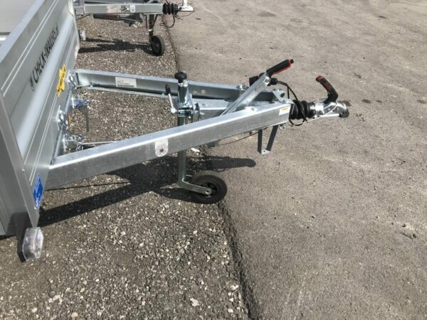 Humbaur Tieflader HA 132513 K, 1300 kg, kippbar, Kastenanhänger, Mietanhänger Planenaufbau 180 cm – Bild 4