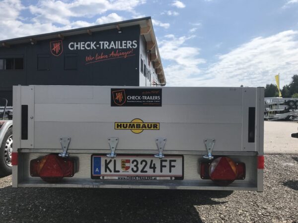 Humbaur Tieflader HA 132513 K, 1300 kg, kippbar, Kastenanhänger, Mietanhänger Planenaufbau 180 cm – Bild 5