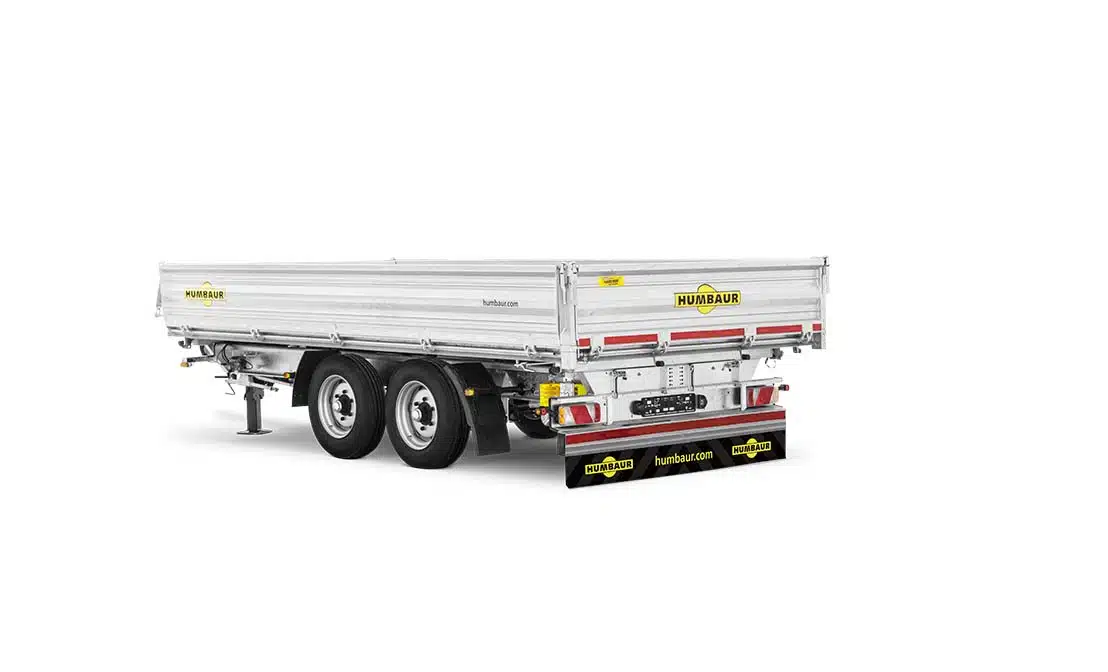 Humbaur heavy-duty trailer HTK 105024, 11.9 t total weight, tandem three-way tipper 3S tipper, with ramp shaft•