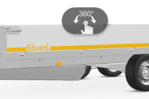 Eduard Tridem 606 x 200, 3500 kg, Rampen, Winde, Stützfüße•