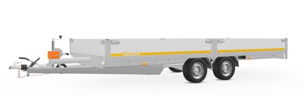 Eduard 506 x 200 cm, 3500 kg zavore, tandem prikolica z rampami, vitel, oporne noge•