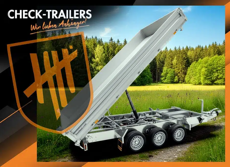 Bargain market: HTK 3500.41 3S tipper Humbaur Tridem at a special price! Three-axle, three-way tipper
