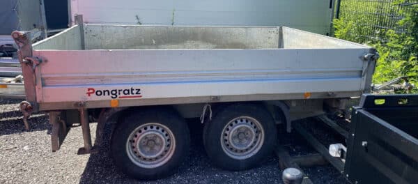 Pompa elettrica ribaltabile a 3 lati Pongratz 3-SKS 2600/17 T-AL usata, a due assi, 3000 kg