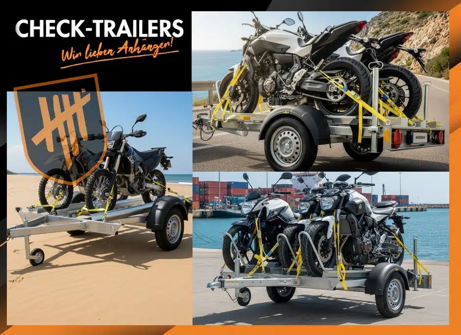 Bargain market HM 102113 Humbaur | Motorcycle transporter for 3 motorcycles, 1000kg/789kg GVW/NL only 2 units available