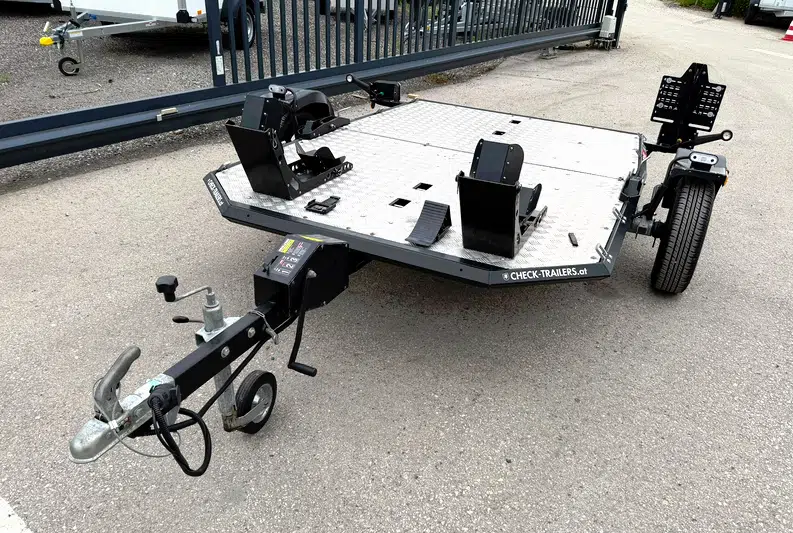 Gebrauchter Lorries, MT2,neuwertig mit Gebrauchsspuren Motorradanhänger für 2 Motorräder, 750 kg mit Alufelgen - immagine 5