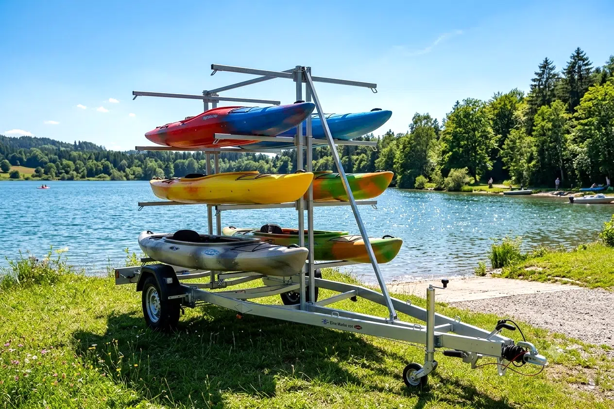 BA 1300-K, Bootstrailer für Kanus, Kajaks, Stand-Up-Paddle-Boards, SUP, gebremst - immagine 5