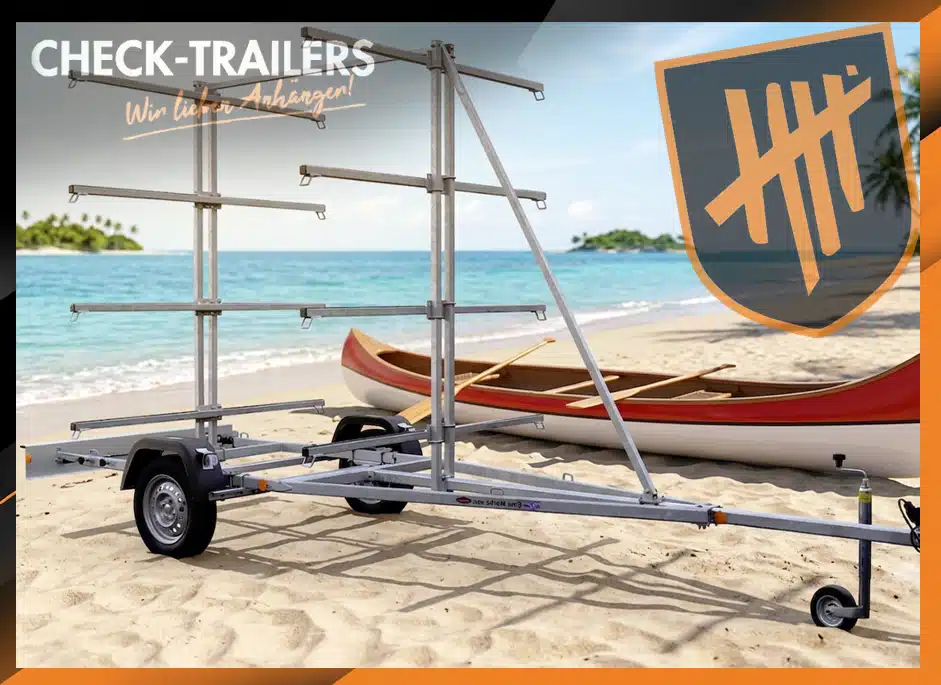BA 750-K, Bootstrailer für Kanus, Kajaks, Stand-Up-Paddle-Boards, SUP, ungebremst