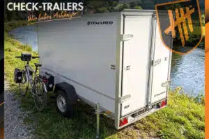 BOX 3015, 1500 kg, interior height 180 cm, single axle, braked, box trailer