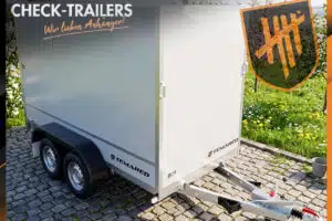 BOX 3015/2, 2000 kg, interior height 180 cm, two-axle, braked, box trailer