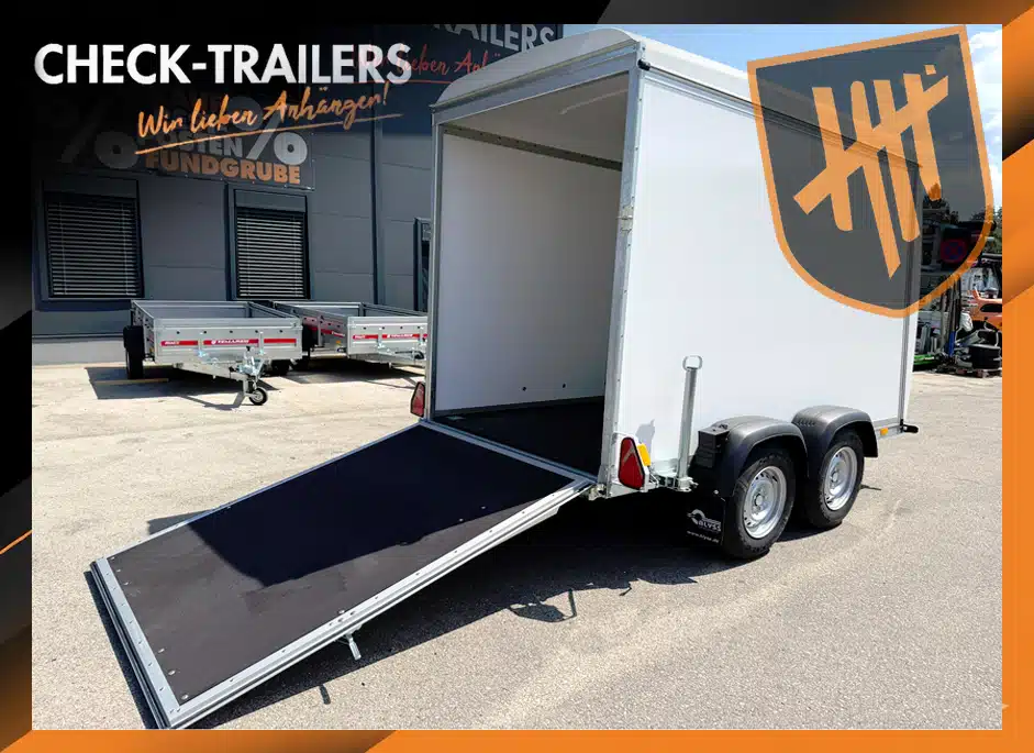Kofferanhänger FL2031HTC, Zweiachser, 2000 kg, Tieflader