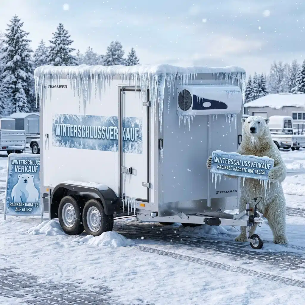 WINTERSALE Lageranhänger COOLER 3015/2 C 2700 kg Kühlanhänger 60 mm dicke Sandwichplatten 1 Stück