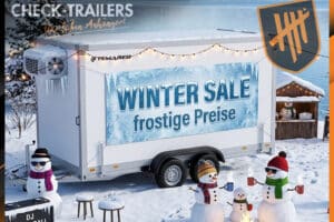 WINTERSALE Lageranhänger COOLER 3618/2 C 3500 kg Kühlanhänger 60 mm dicke Sandwichplatten 1 Stück